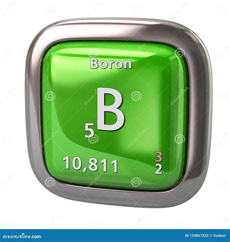 Boron As Element 5 Of The Periodic Table 3D Animation On Orange Background Stock Illustration ...