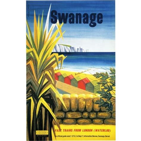 Vintage British Rail Swanage Dorset Railway Poster Vintage Poster Shop Uk