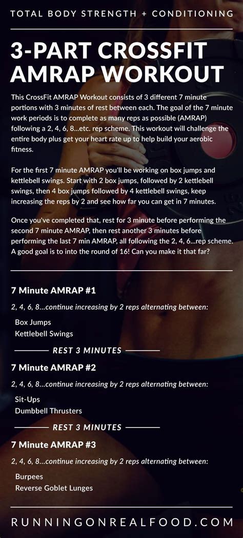 This 3 Part CrossFit AMRAP Workout Consists Of 3 Different 7 Minute