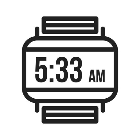 Wrist Watch Line Icon Vector Art At Vecteezy