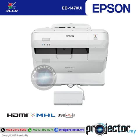 Epson Eb 1470ui Interactive Ultra Short Throw Laser Projector