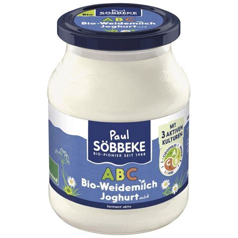 Söbbeke ABC Weidemilch Joghurt mild Bio 500g ekomarkt de