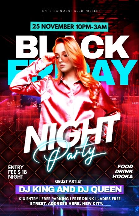 Black Friday Party Flyer Template Postermywall