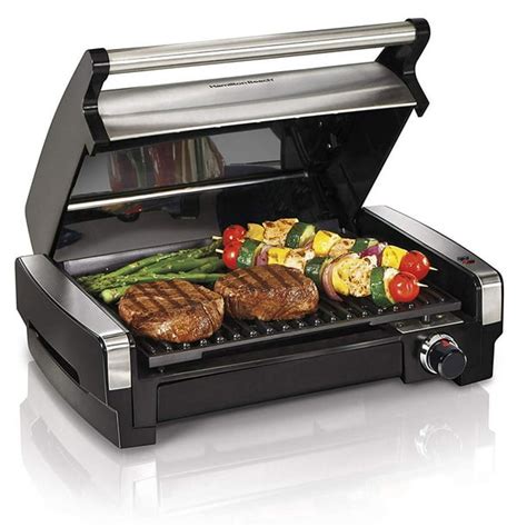 Hamilton Beach Electric Indoor Searing Grill Removable Easy To Clean