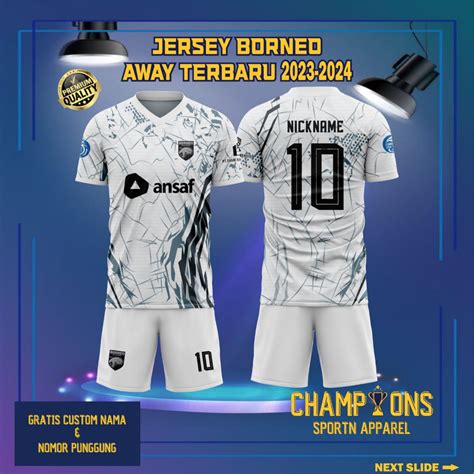 Jual Jersey Klub BORNEO FC AWAY Terbaru 2023 2024 Liga 1 INDONESIA