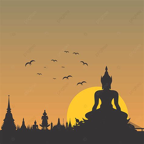 Sunset Illustration White Transparent Thailand On Sunset Illustration