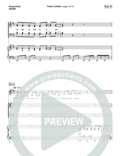 Psalm 8 (Hallé) Sheet Music PDF (Phil Wickham) - PraiseCharts