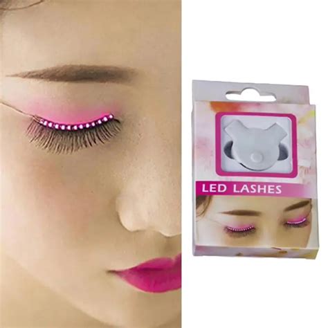 Led Light False Eyelashes Long Eyelashes Makeup False Eyelashes Shining Extension Eye Lashes