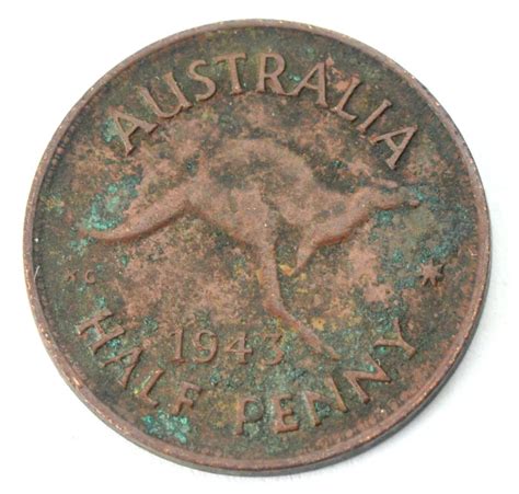 Australian Half Penny Kangaroo Coins Off