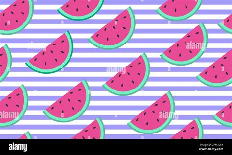 Seamless background with watermelon slices Stock Vector Image & Art - Alamy