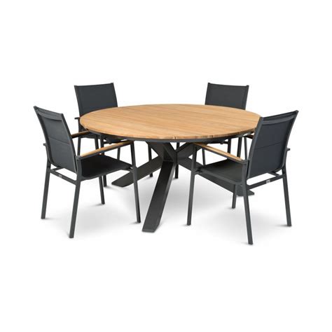 Tierra Outdoor Tuintafel Orbital Teak Cm Tuincentrum Borghuis