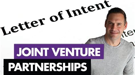 How To Write A Letter Of Intent For A Joint Venture Partnership Real