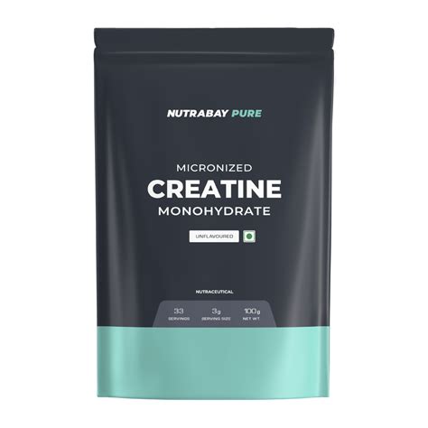 Nutrabay Pure Creatine Monohydrate Micronised 100 Gm 0 22 Lb