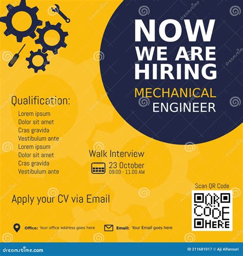 Job Recruitment Mechanical Engineer Design For Companies Square Social