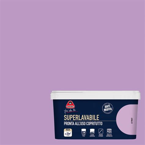 Pittura Murale Super Lavabile Antimuffa Boero Superlavabile Viola L