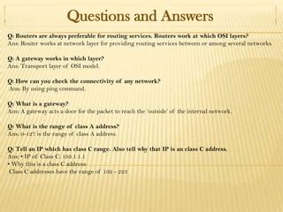 Network Engineer Interview Questions With Answers PPT