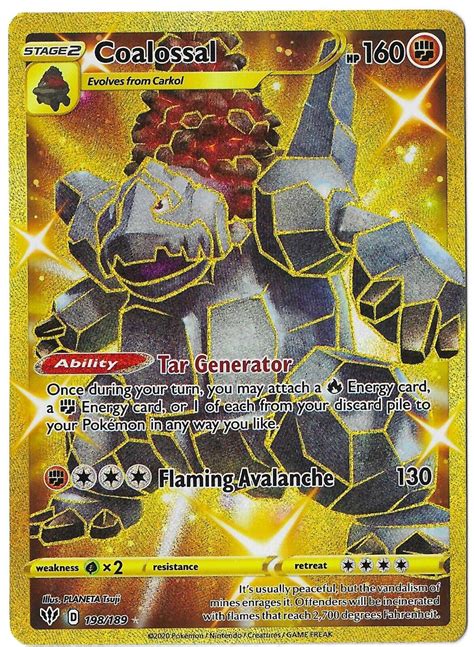 Pokemon Karte Coalossal Gold Darkness Ablaze 198 189 Englisch EBay