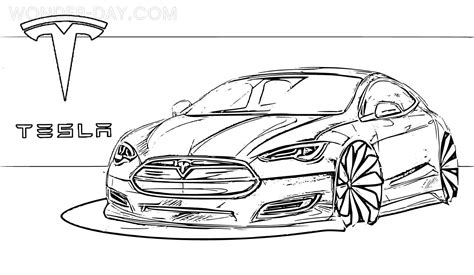 Tesla Model X Coloring Page Moenamishaal