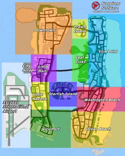 Maps List Gta Vc Grand Theft Auto Vice City On Gtacz