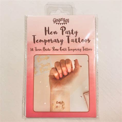 Hen Party Team Bride Temporary Tattoo Everything Else On Carousell