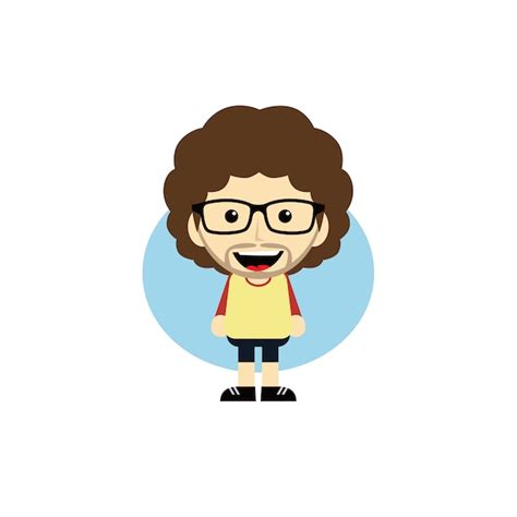 Premium Vector Geek Cartoon Nerd Character