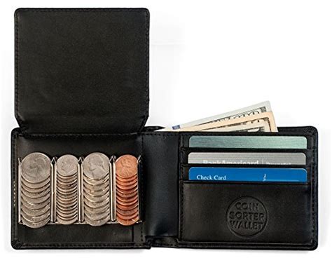 Bifold Wallet By Lugbetter Coin Sorter Change Purse With Genuine