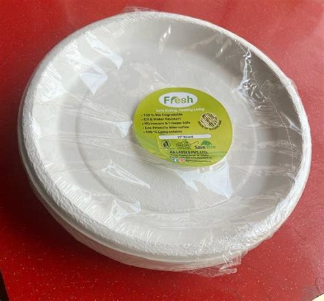 100GSM White Biodegradable Paper Plate At Rs 150 Packet Disposable