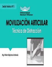 Sesiòn Nº 5 Movilizaciòn Articular 2021 I pdf Sesión Teórica Nº