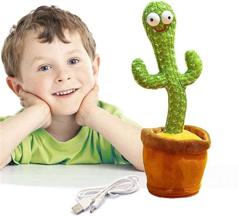 Geutejj Dancing Cactus Talking Toy Wriggle Singing Cactus Repeats