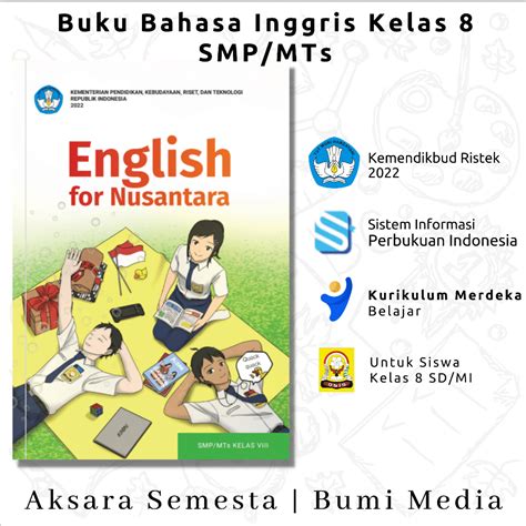 Jual Buku Bahasa Inggris Kelas 8 Smpmts Kurikulum Merdeka English For Nusantara