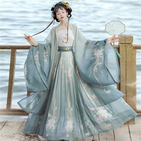 Vestido Hanfu De La Dinast A Tang China Para Mujer Conjunto Tradicional