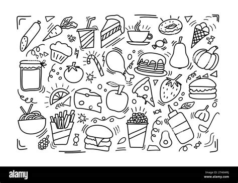 Hand Drawn Food Doodle Vector Illustration Stock Vector Image Art