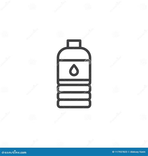 Water Bottle Outline Icon Stock Vector Illustration Of Beverage