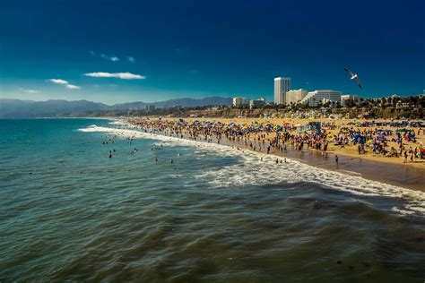 Santa Monika Beach / Santa Monica beach from above • Las Vegas to ...