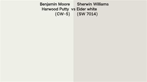 Benjamin Moore Harwood Putty Cw 5 Vs Sherwin Williams Eider White Sw