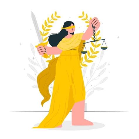 Иллюстрация концепции правосудия | Бесплатно векторы