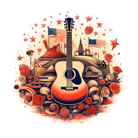 Country Music Clipart Illustrations Celebrating Musical Heritage