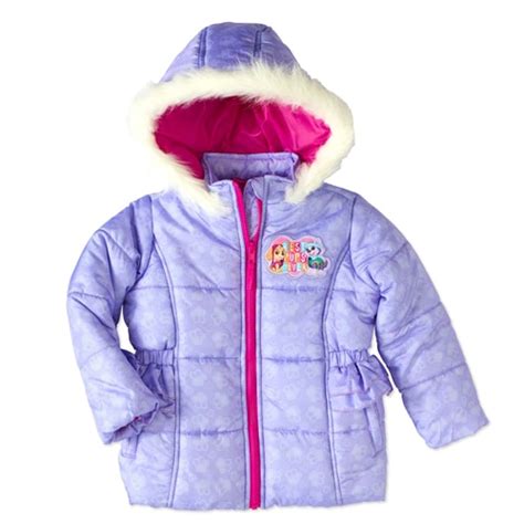 🔥 Walmart Paw Patrol Toddler Girls Faux Fur Puffer Jacket 9 Reg