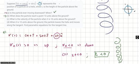 Solved Supposc R T Cos Ti Sin Tj Ztk Represents The Position Of