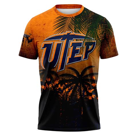 Buy Utep Miners T Shirt Coconut Tree Tropical Grunge Ncaa Meteew