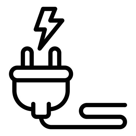 Electric Plug Icon Outline Style 15599440 Vector Art At Vecteezy