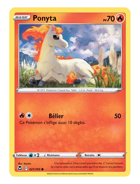 FR Pokémon Carte EB12 021 195 Ponyta