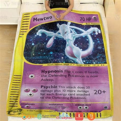 Mewtwo Expedition Pokemon Fleece Blanket Express Your Unique Style