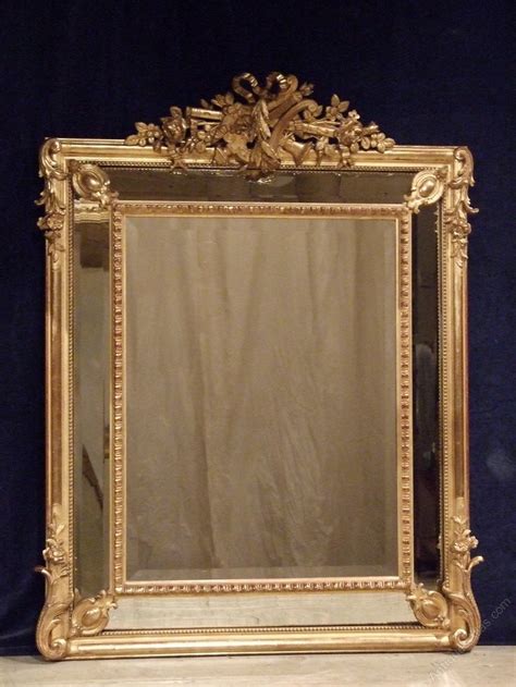 Large Antique French Gilt Cushion Mirror French Antiques Mirror