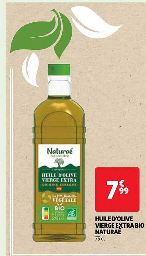 Promo Huile D Olive Vierge Extra Bio Natura Chez Auchan Icatalogue Fr