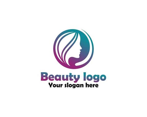 Création De Logo Beauté Femme Avec Fleur Et Feuille Vecteur Premium