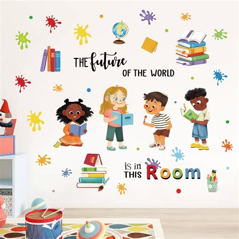 Leinuosen Kids Wall Decals Classroom Decals Colorful
