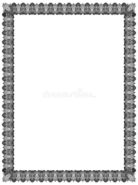 Frame Abstract Batik Yogyakarta Black Basic Stock Illustration