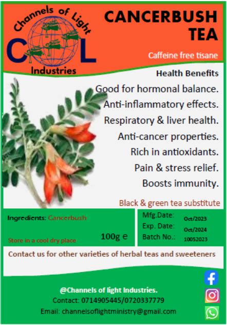Cancerbush Tea Col Ministry Kenya