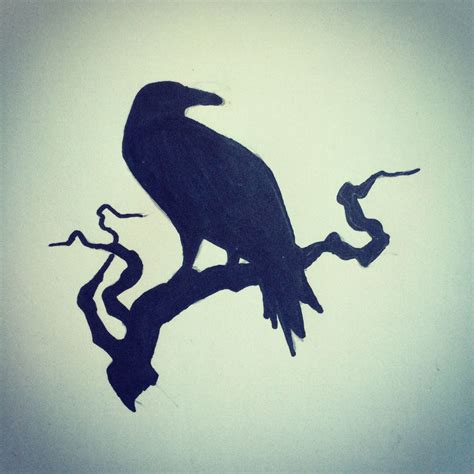 Raven silhouette tattoo sketch / ideas by - Ranz | Silhouette tattoos ...